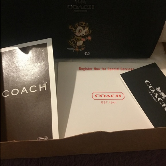 NWT Coach X Limited Edition Base Man Black Leather Zipper Wallet - Picture 16 of 16